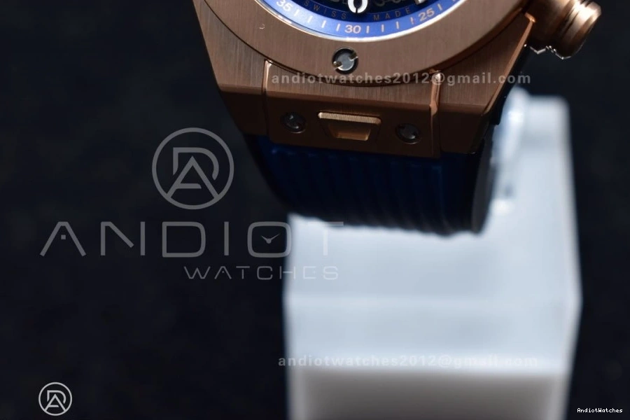894 Big Skeleton Best Edition on 1:1 RG Hublot Strap Rubber Blue A Unico Dial ZF Blue Bang NewStyle 0509